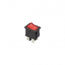 Interruttore bilanciere 220V rosso On-Off- 4P, luminoso