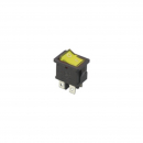 Interruttore bilanciere 220V giallo On-Off 4P, luminoso