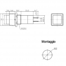 Pulsante stabile On-Off nero 2P