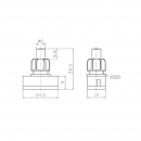 Interruttore a pulsante On-Off 2A