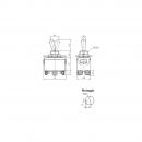 Deviatore unipolare a leva On-Off-On