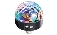 Sfera a LED con attacco E27 con effetti speciali luminosi e USB