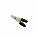 Pinza a coccodrillo 35mm nera con manici isolati in PVC