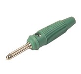 Spina banana 4mm verde con fissaggio cavo a vite