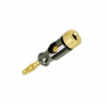 Spina banana 4mm nera dorata con