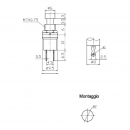 Micropulsante n.a. Off-(On) rosso 2P