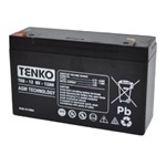 Batteria al piombo 6V 12Ah faston 4.8mm - TENKO