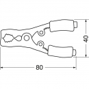 Pinza 40A rossa, 80mm lunghezza