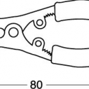 Pinza 40A nera, 80mm lunghezza