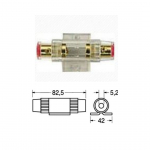 Portafusibile da pannello 10X38mm volante