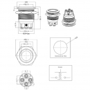 Pulsante antivandalo On-Off 12V 3A