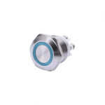 Pulsante antivandalo On-Off 19mm blu