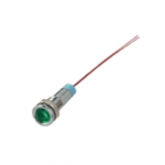 Segnalatore metallico LED 12V verde