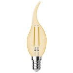 Lampadina Led colpo vento 2.8W E14 dimmerabile, vetro ambrato