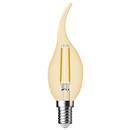 Lampadina Led colpo vento 2.8W E14 dimmerabile, vetro ambrato