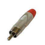 Connettore RCA maschio colore rosso/pearl