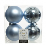 Confezione 4 palline azzurre 10cm