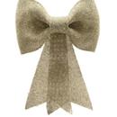 Fiocco in stoffa oro 7X31X40cm con glitter