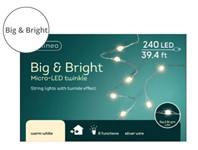 Catena 240 microled 12mt bianco cald
