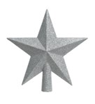 Puntale stella glitter silver 19cm