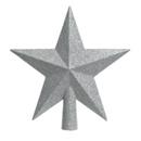 Puntale stella glitter silver 19cm