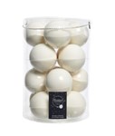 Mini palline in vetro wool white 8cm