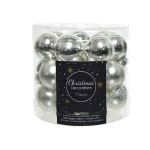 Mini palline in vetro argento 25mm