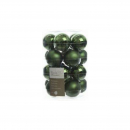 Mini palline vetro 25mm verde bosco