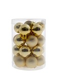 Palline di vetro oro 40mm box 36 pezzi, 18 matt/ 18 lucide