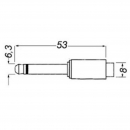 Adattatore da spina 6.3mm mono a