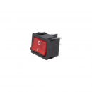 Interruttore bilanciere 220V rosso ON-OFF 4P, luminoso