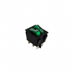 Interruttore doppio bipolare verde 220V ON-OFF 6 Pin