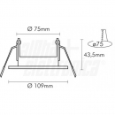 Supporto bianco per lampada led