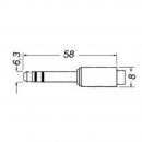 Adattatore spina 6,3 stereo/presa
