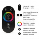 Controller RGB 12/24Vdc-8A per canal con telecomando touch