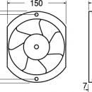 Ventola 172x150x51 110V Cuscinetti
