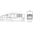 Spina RJ45 8P8C Cat.6A non schermata chiusura a pressione