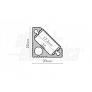 Profilo alluminio+cover opaca 2m