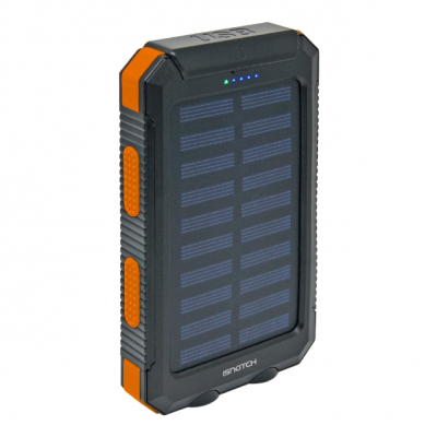 Power Bank solare con torcia led e bussola