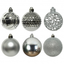 Box 37 palline in plastica argento