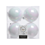 Box 4 palline plastica bianche