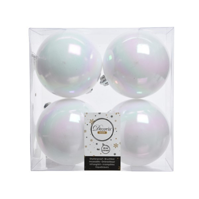 Box 4 palline plastica bianche