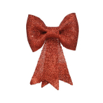 Fiocco glitter rosso h 14cm