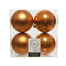 Box 4 palline plastica color amber