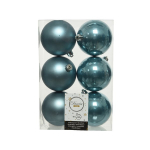 Box 6 palline in plastica blu