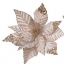 Fiore con clip color champagne h 4cm