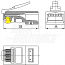 Spina modulare RJ45 8P8C Cat.5e