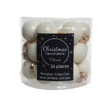 Mini palline in vetro wool white25mm