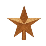 Puntale a stella glitter color amber
