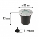 Spot da incasso a terra IP64 GU10